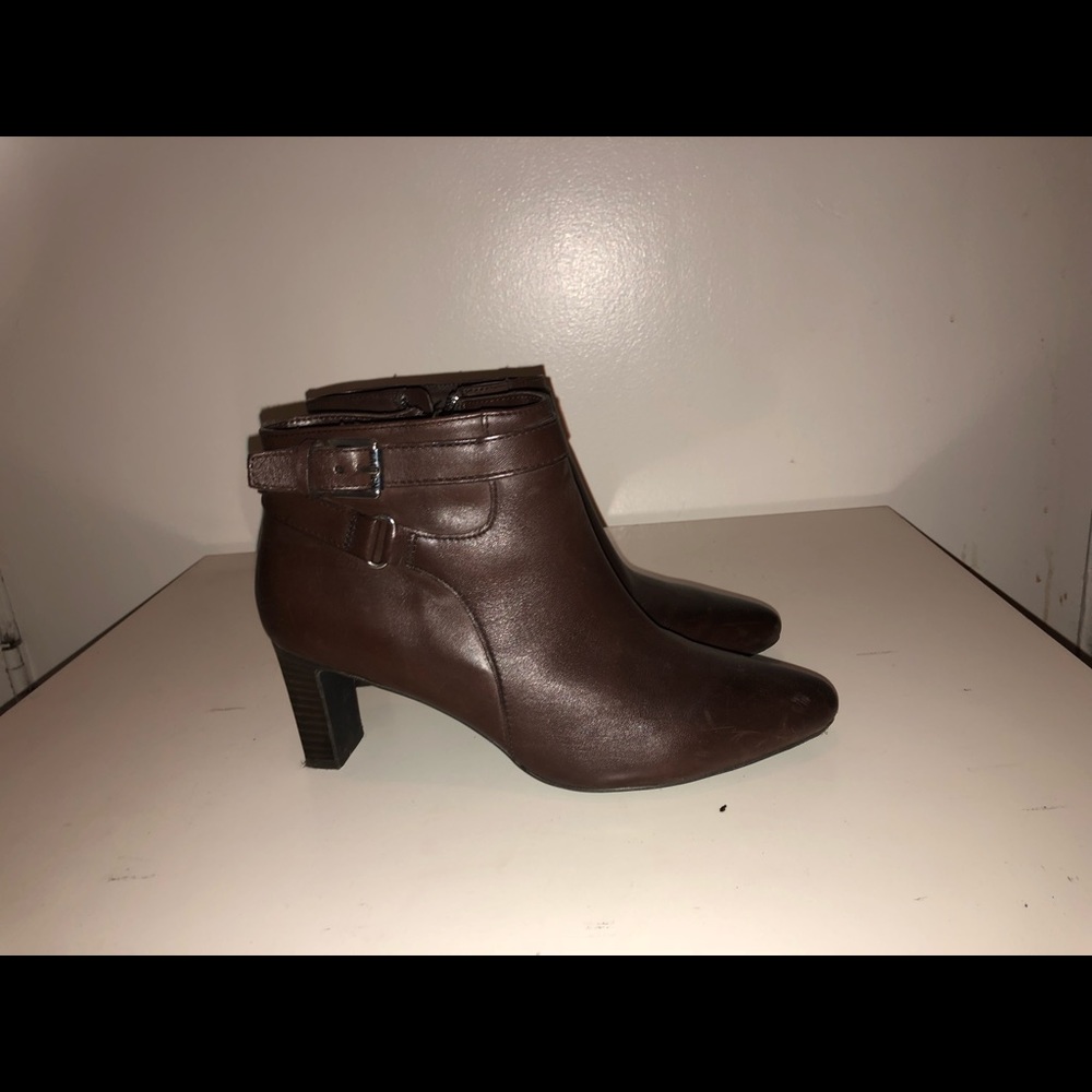 Ralph Lauren Brown Leather Ankle Boots